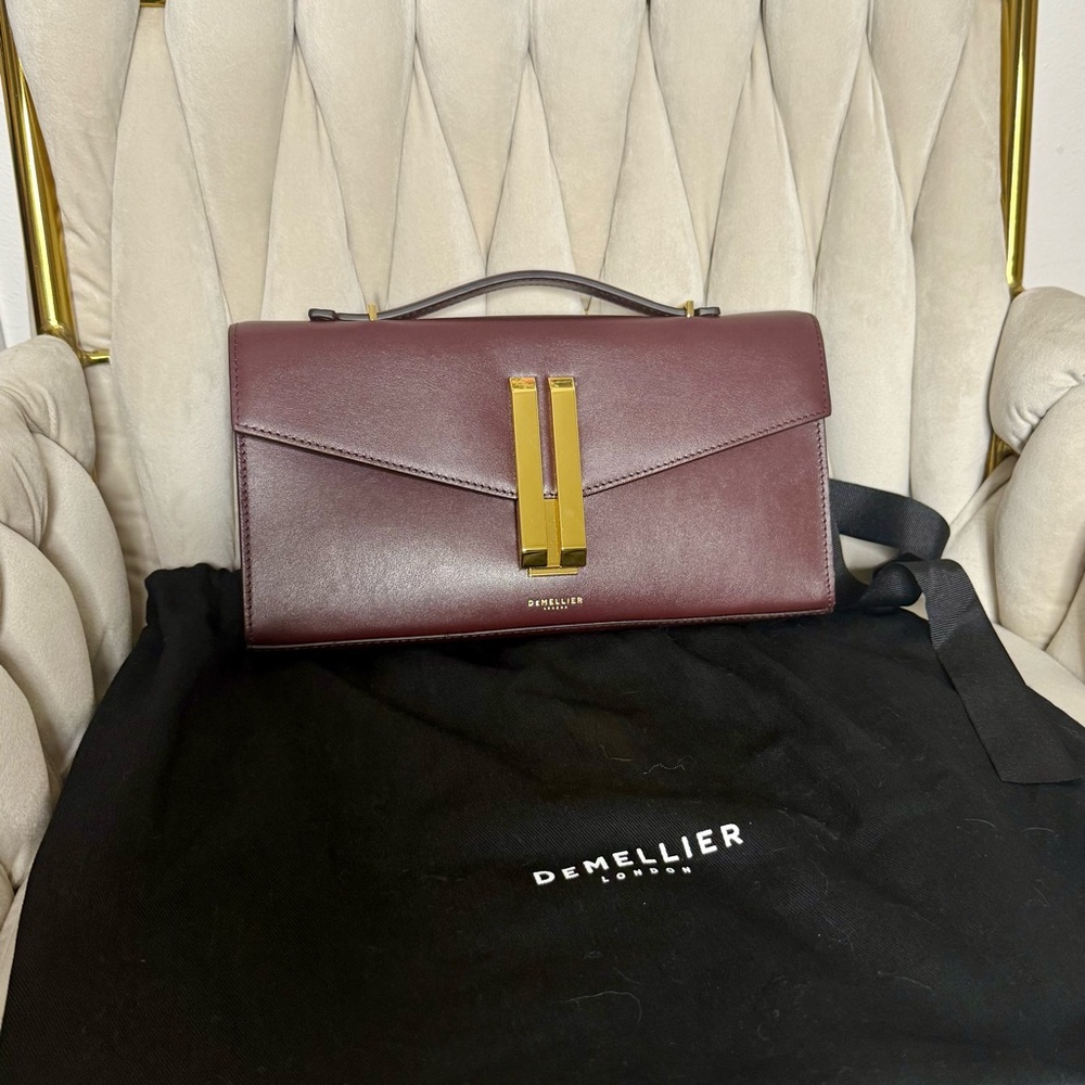 DeMellier Maroon Vancouver Clutch Rare Color NBW